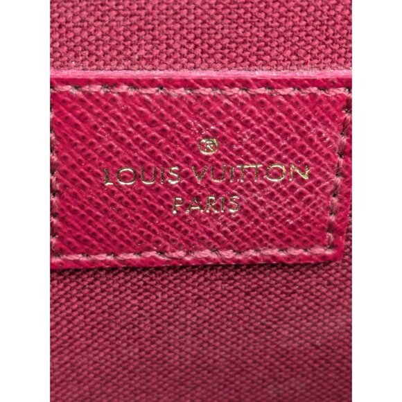 Pre-owned Louis Vuitton Monogram Pochette Felicie Chain Wallet Brown Fuchsia - Picture 10 of 14